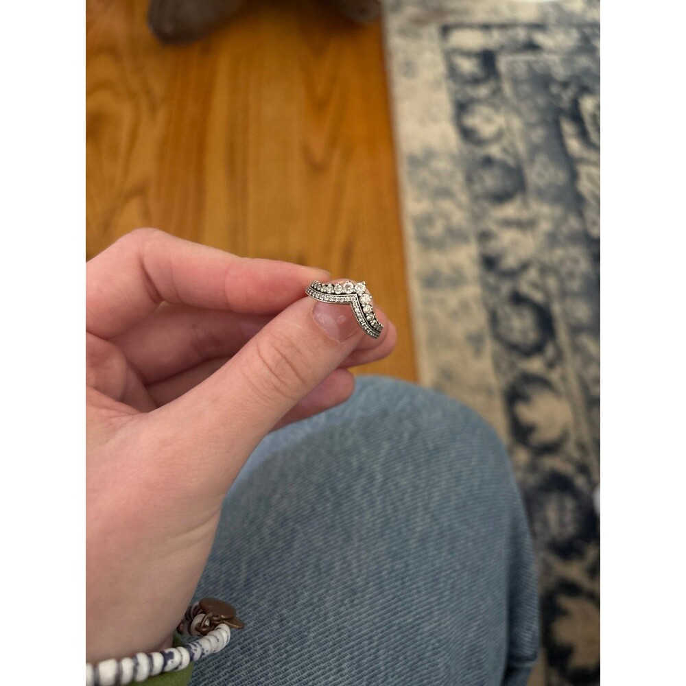 Pandora Princess Tiara Wishbone Ring